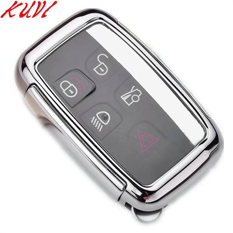 silver Мягкий чехол для ключей автомобиля из ТПУ для Land Rover A9 Range Rover Sport Evoque Freelander 2 Jaguar XE XJ XJL XF C-X16 V12 гитара F X Typ - Название цвета: silver