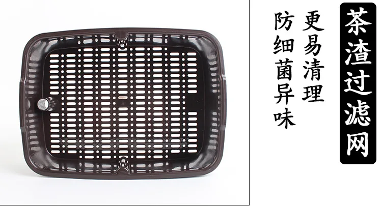 Tea Sets Square Plastic Tea Bucket Tea Residue Filter Bucket Large Small Drain Bucket Garbage fei shui tong with Lid