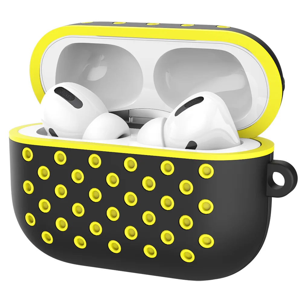 Чехол для наушников Airpods Pro двухцветный смешанный Мягкий силиконовый защитный