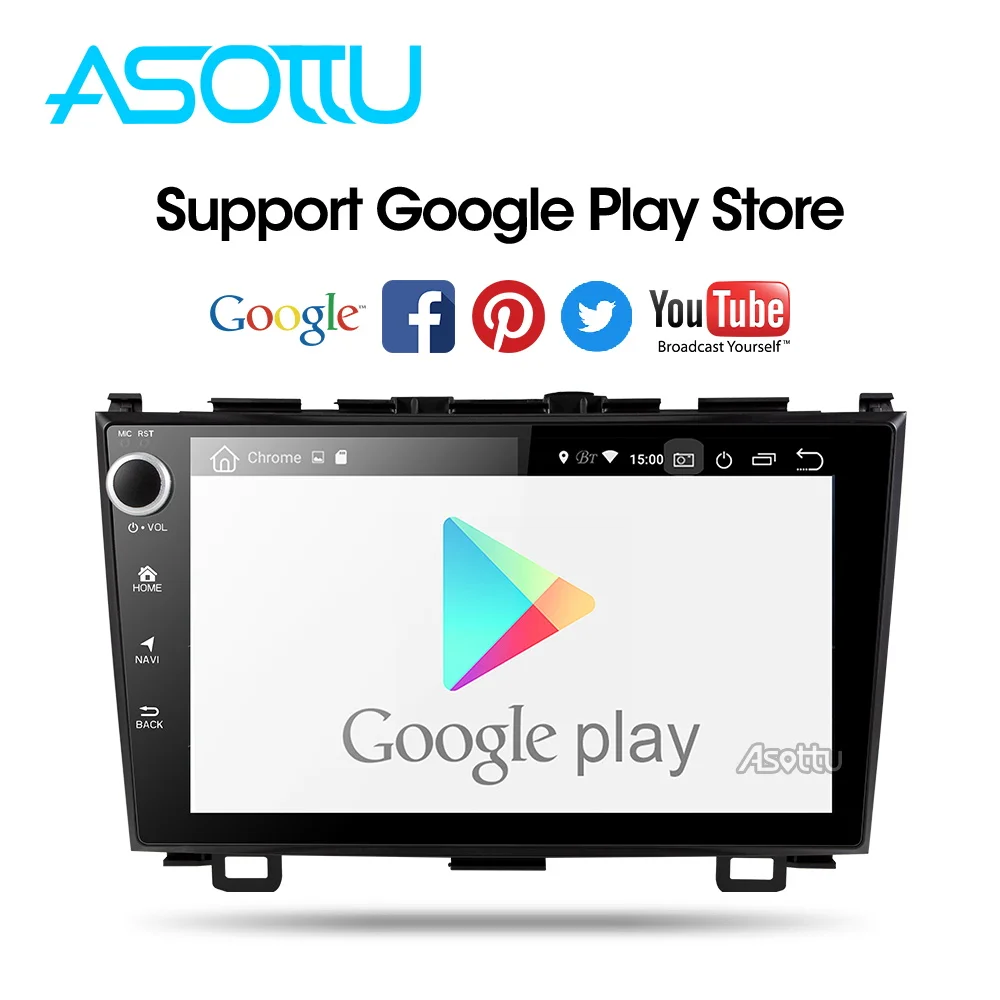 Discount Asottu  android 9.0 PX30 car dvd gps player for Honda CRV 2006-2011 with car radio video player gps navigation car stereo 2 din 5