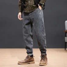 Японские модные мужские джинсы свободного кроя с несколькими карманами, брюки-карго, джинсы-шаровары, уличная одежда, дизайнерские джинсы в стиле хип-хоп, мужские брюки-карандаш