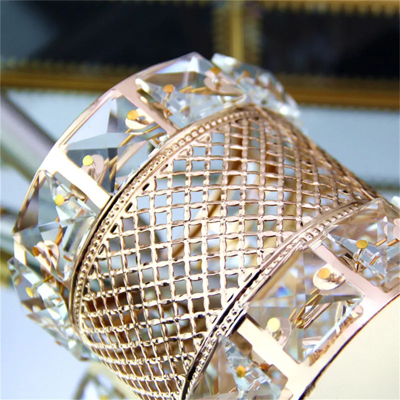 European Metal Crystal makeup tube Organizer Beauty Tools Storage Makeup Brush Pen Holder Desktop Decorative Ornaments