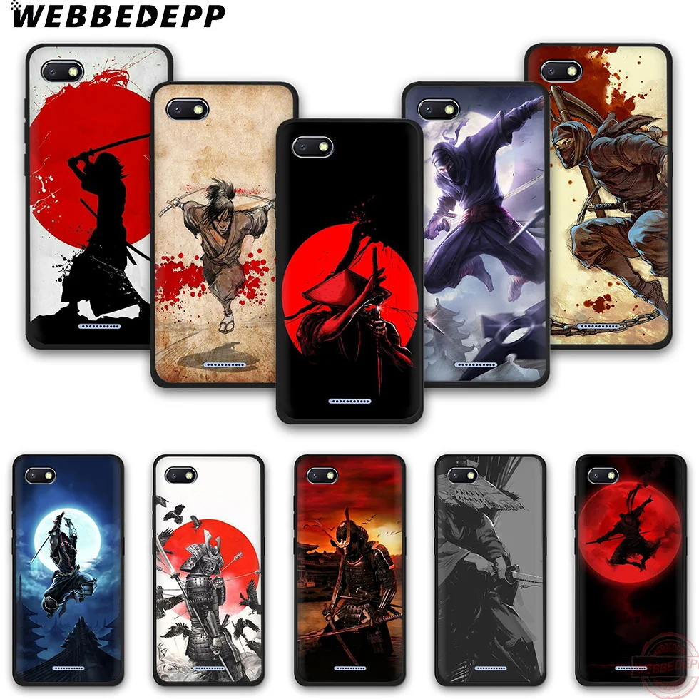 WEBBEDEPP Japan Samurai Ninja TPU Phone Case for Redmi Note 6Pro 7Pro 4A 4X 5 5A 6A 8A 7 S2 note 8 |