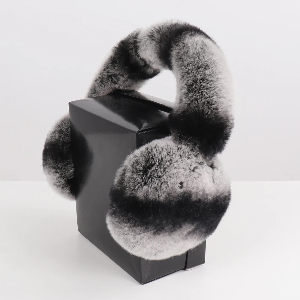 Real Fur Earmuffs Winter Russian Women Warm