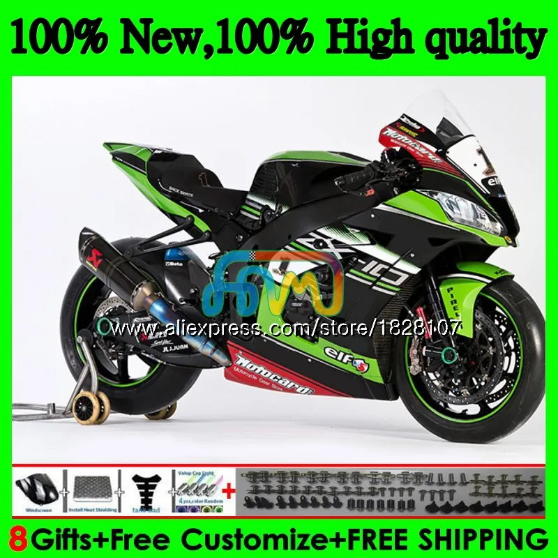 Цвета: зеленый, черный литья под давлением для KAWASAKI ZX-10R 1000CC ZX1000 ZX 10 сотрудников отдела исследований 26BS. 64 ZX 10R 1000 ZX10R 16, 17, 18, OEM обтекатели