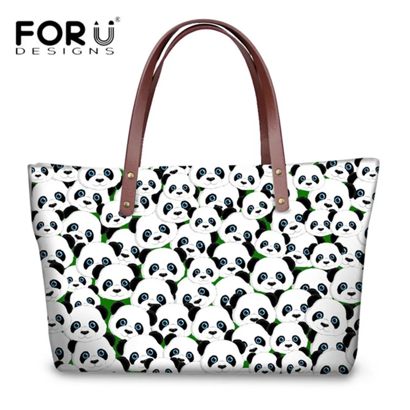 FORUDESIGNS/милые животные панда головоломка женские сумки большая сумка-мессенджер для женщин Дорожная сумка через плечо