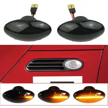 

LED Side Marker Turn Signal Light Flowing Water Repeater Indicator Waterproof Dynamic Blinker For BMW Mini Cooper R50 R53 R52