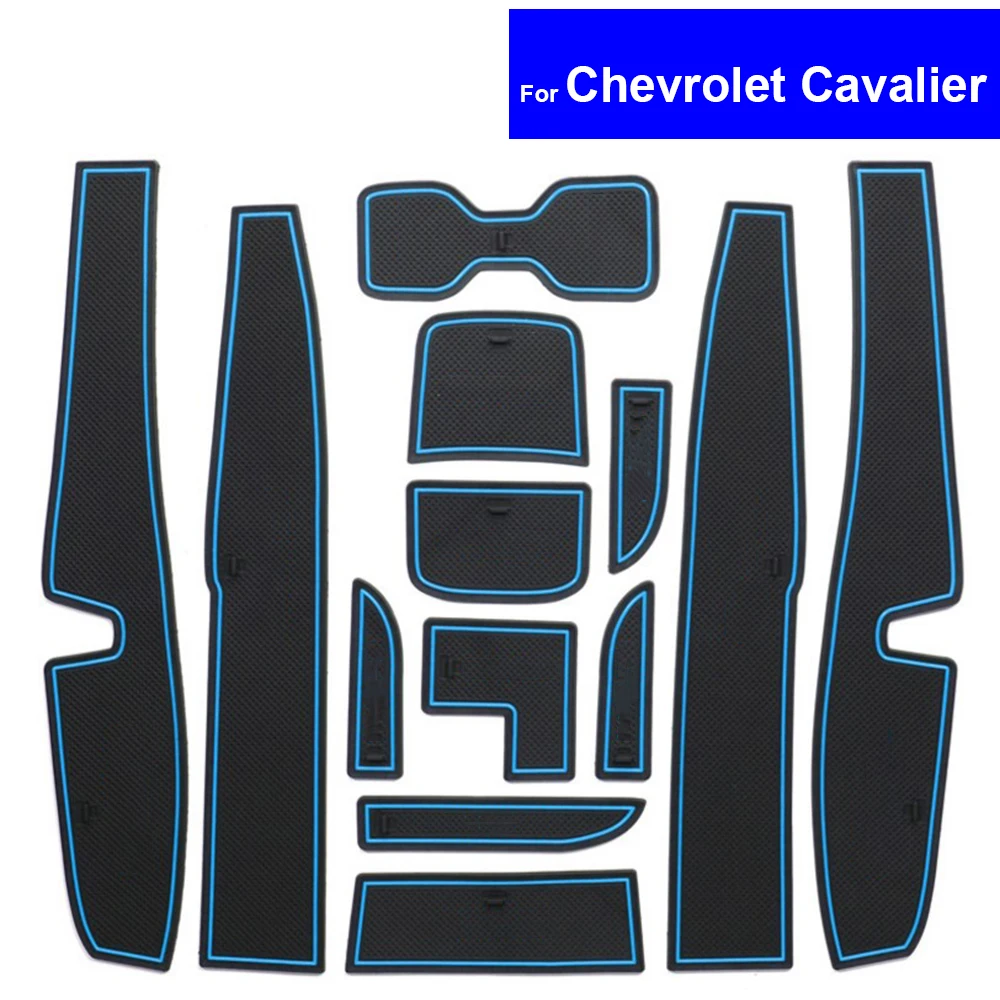 13 Pz Antiscivolo Car Interior Door Gate Slot Mats Tappeti Cuscinetti Automobilistici Per Chevrolet Cavalier Door Groove Mat