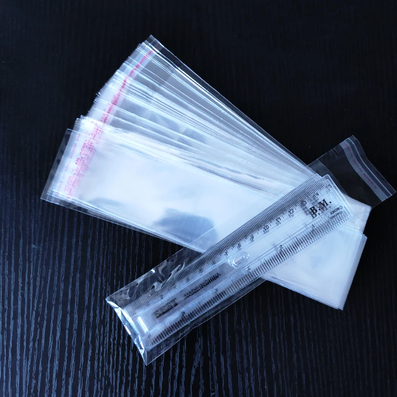 StoBag 1000 шт 3*20 см прозрачный самоклеющийся Resealable Opp целлофан еда для конфет и ювелирных изделий подарочные пакеты пластиковый пакет плоская сумка