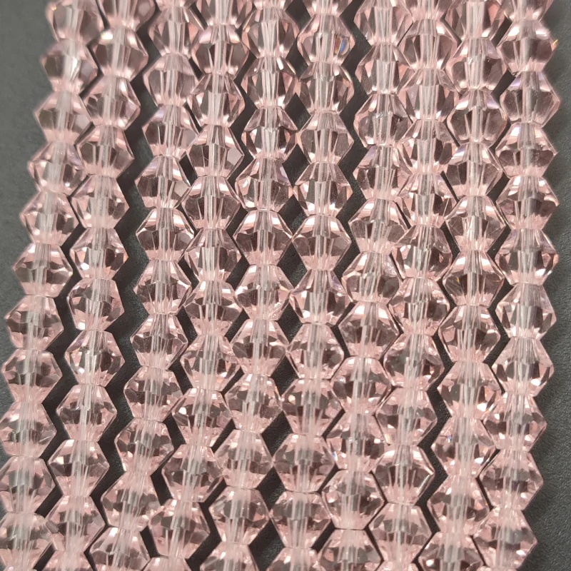 

3 4 6mm Pink Glass Crystal Bicone Faceted Beads Spacer Loose Beads Handmade for Jewelry Making DIY Bracelet Necklace