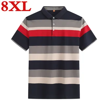 

plus size 8XL 7XL 6XL 5XL New fashion polo shirts men brand clothing short sleeve Polo male quality stretch casual Polo shirts