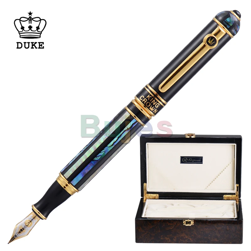 Duke Golden Crown 18K Gold Nib Fountain Pen, Modern and Elegant