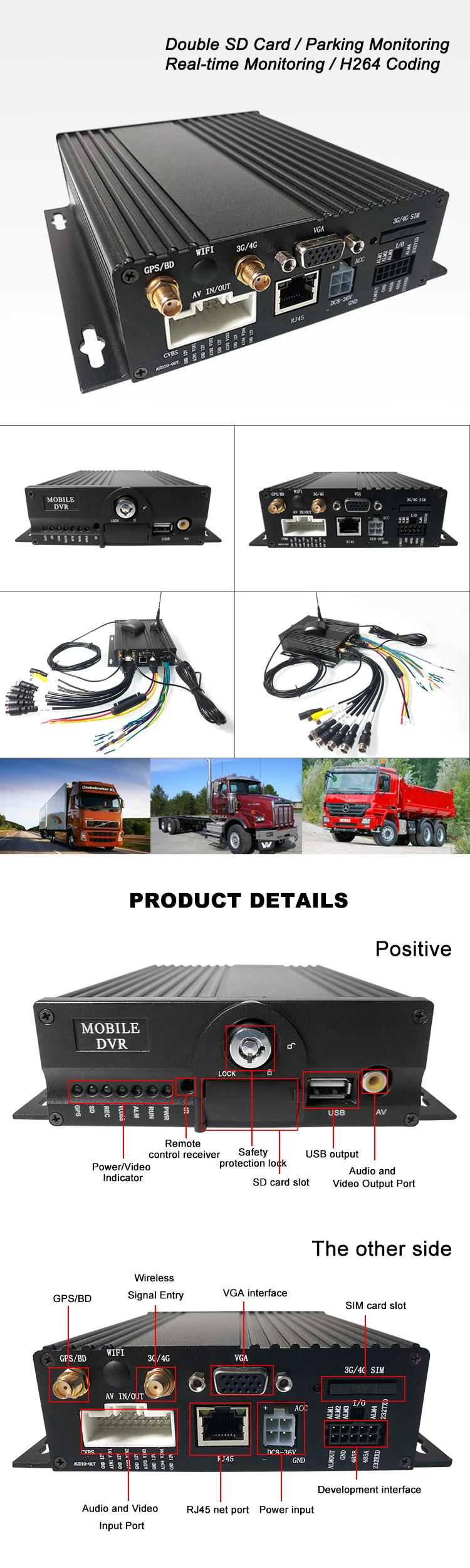HYFMDVR Mdvr 4ch AHD 720P поддерживает 4G gps мобильный видеорегистратор для видеозапись в автомобиле