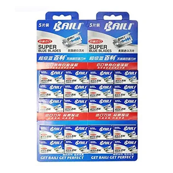 

BAILI Lot 5/100PCS Super Blue Platinum Double Edge Safety Razor Blades Refills Replaceable Shaver Razor Blades BP003