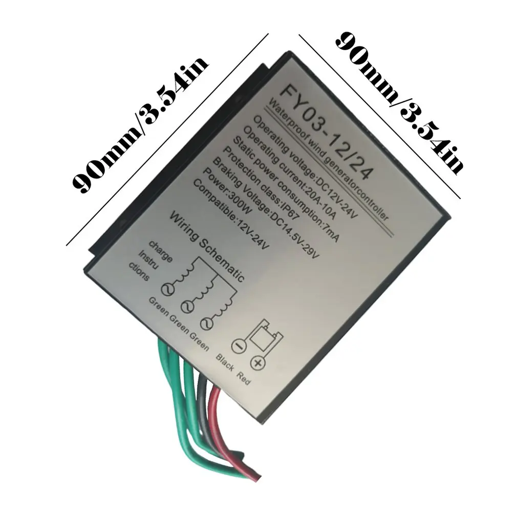 300W Wind Turbine Controller 12V24V Waterproof Pwm Rectifier Brake Charging Rectifier Bridge Sliver