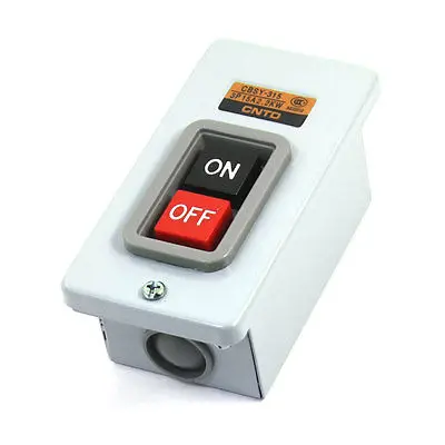 

15A 2.2KW 6 Screw Terminal ON OFF Self-Locking Metal Power Pushbutton Switch