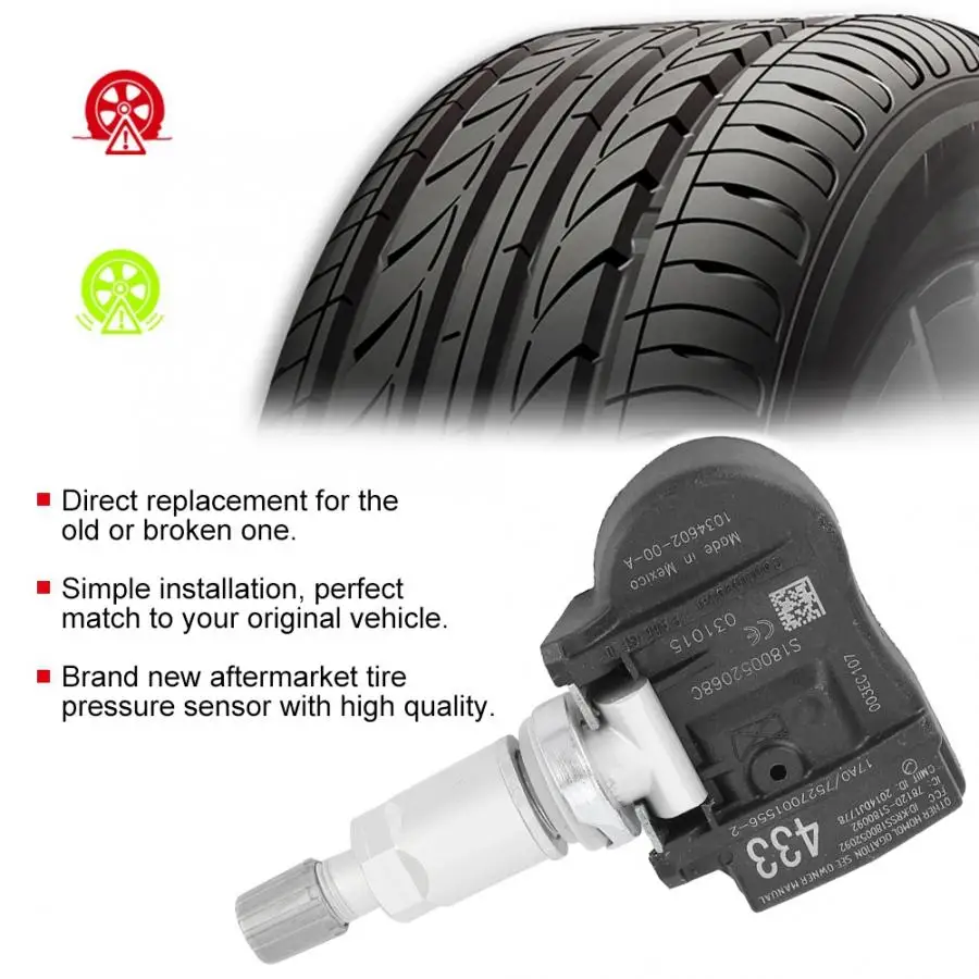 1 шт. высокое качество TPMS датчик давления в шинах подходит для TESLA модель S 10/-06/ 103460200A авто аксессуары