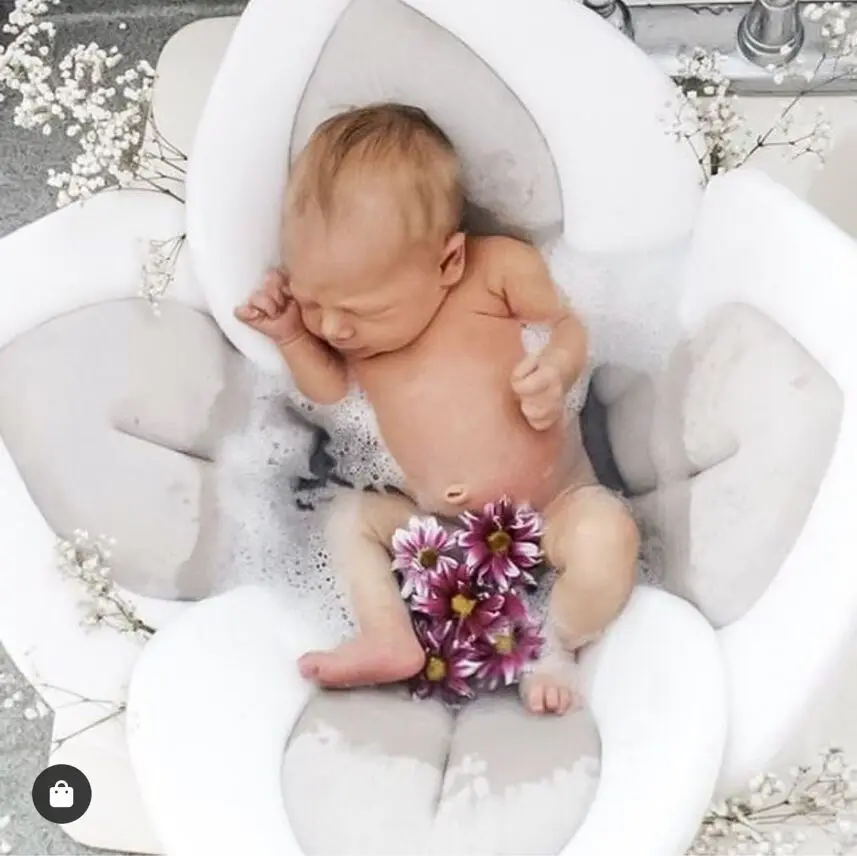 Baby Shower Портативный коврик для ванной с воздушной подушкой для ванны Коврик для ванны нескользящий коврик для ванной новорожденных безопасности ванной Подушка «Подсолнух» коврик