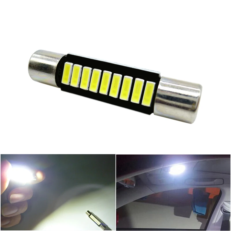 Купольсветодиодный Светодиодная лампа Festoon 28 мм 29 31 4014 светодиодов C5W C10W