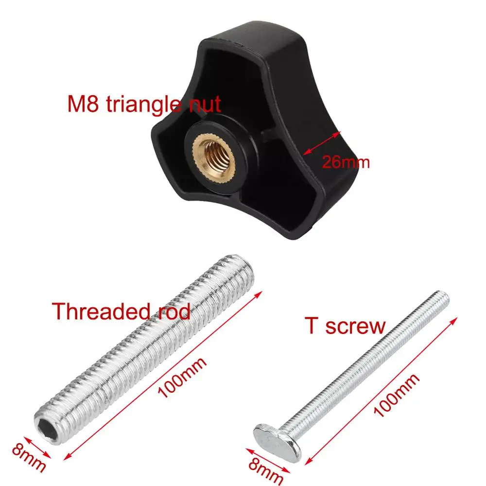 

M8 Nut Quick Acting Hold Down Clamp T-track Miter Slot Clamp Woodworking Hand Tools 45 Type Track Accessories Dropshipping