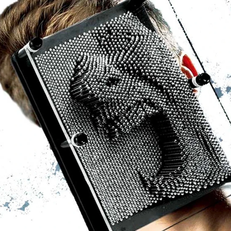 

3D Silver S/M/L sizes Magic Pins Needle Impression Handprint Clone Hand Sculpture Creative Art Toy Desktop Office Toy