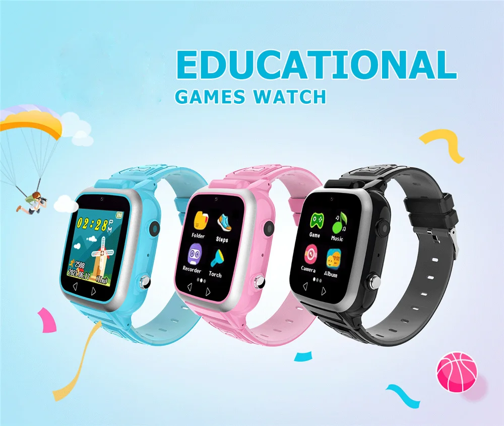 Kids Smart Watch Music Game Smartwatch Pedometer Dual Camera Children MP3 Music Smart Watch Baby Watch Gift for Boys Girls