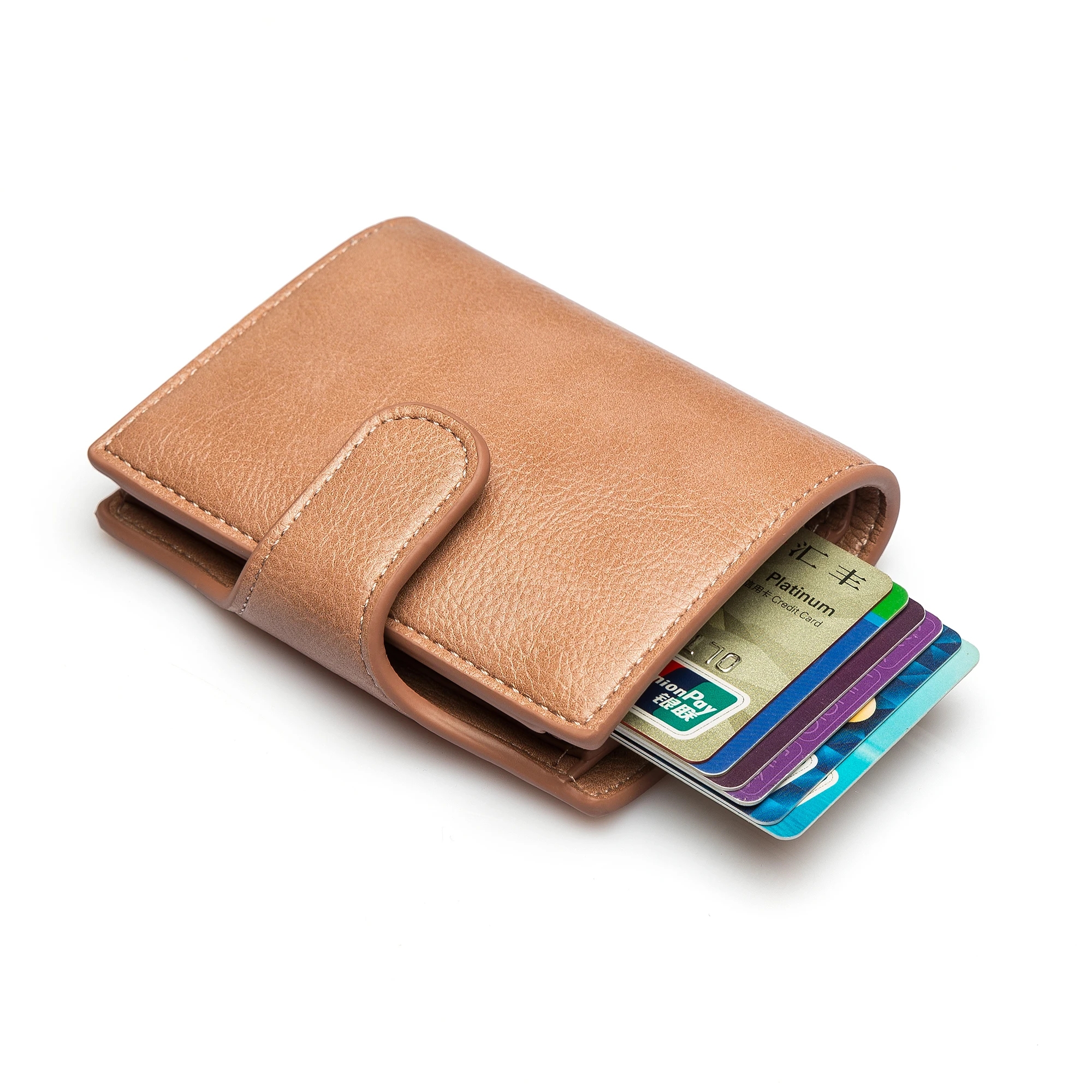 BISI GORO Мини-кошелек Противоугонный держатель для карт Смарт Тонкий RFID женский Чехол для карт Унисекс Винтажный солидный мешок для денег Прямая поставка