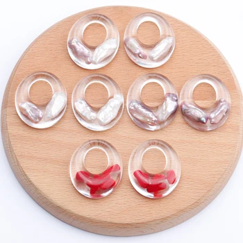 

Sanying M707 Oval hollow jewelry handmade diy earrings jewelry accessories diy resin pendant baroque pearls for women 6pcs/lot