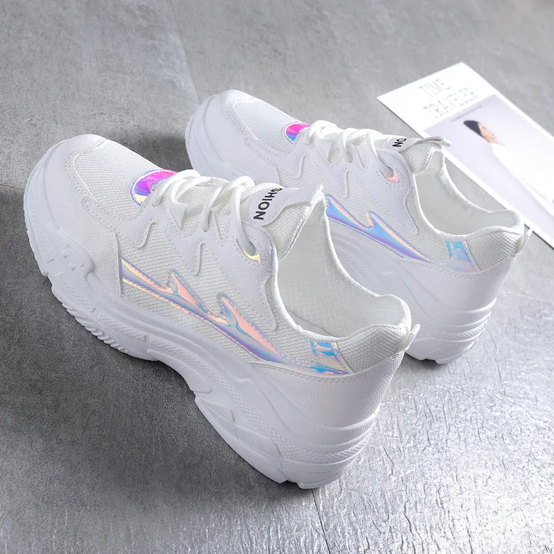 Women's vulcanized shoes casual mesh thick bottom running Korean version of breathable students sneakers women FA-62 | Обувь