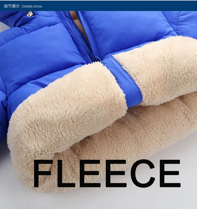 COOTELILI Velvet Winter Children's Parkas Kids Jackets For Girls Boys Coat Warm Thick Fleece Baby Outerwear Infant Overcoat (18)