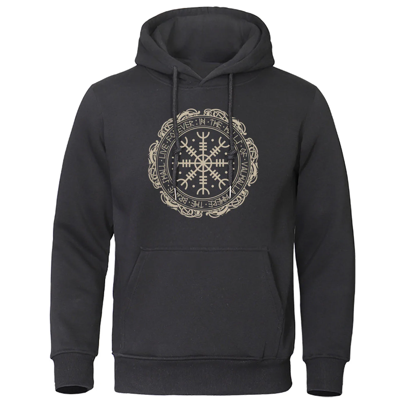 

2019 Retro Classic Viking Valhalla Odin Hoodie Men Fashion Print Hoodies Hip Hop Autumn Winter Sweatshirt Harajuku Streetwear