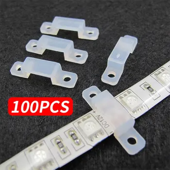 

Fixer Silicon Clip Fixer Clip Silicon Fastener Soft Durable 100pcs 12mm Silicone 5050 5630 LED Strip Light Accessory Home Decor