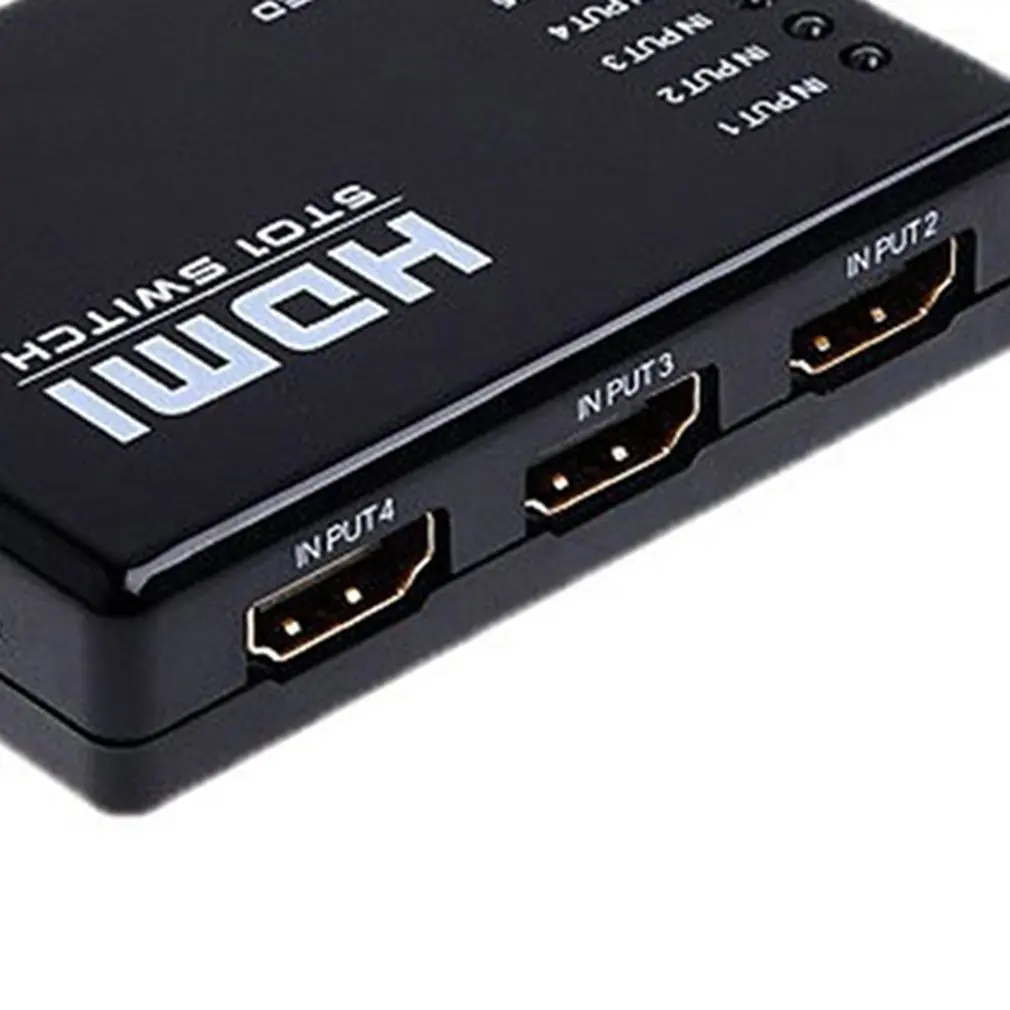 1 комплект мини 5 портов 1080P видео HDMI выключатель HDMI делитель с ИК Удаленный разделитель коробка для HDTV PS3 DVD