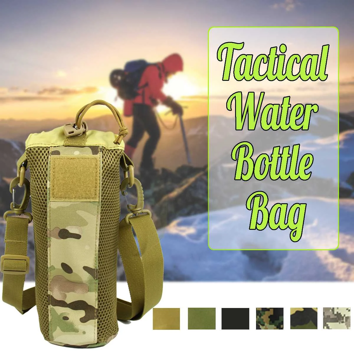 На открытом воздухе Molle бутылка для воды сумка нейлоновая тактическая бутылка для воды сумка Военная Molle пакет походные скалолазание кемпинг чайник сумки