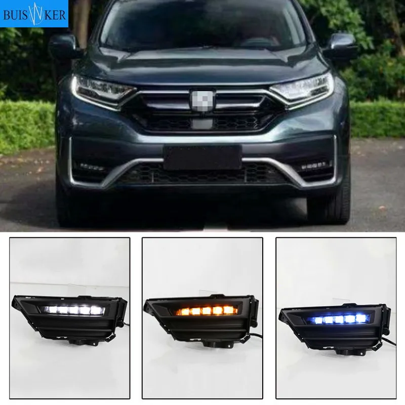 

1 пара для Honda Cr-V Crv 2020 2021 DRL светодиодсветодиодный дневные ходовые огни бампер сигнасветильник огни противотуманные фары