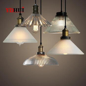 

Pendant Lights Led Loft Vintage Glass Hanging Lamp for Bar Industrial Decor Kitchen Home Light Fixtures Suspension Luminaire E27