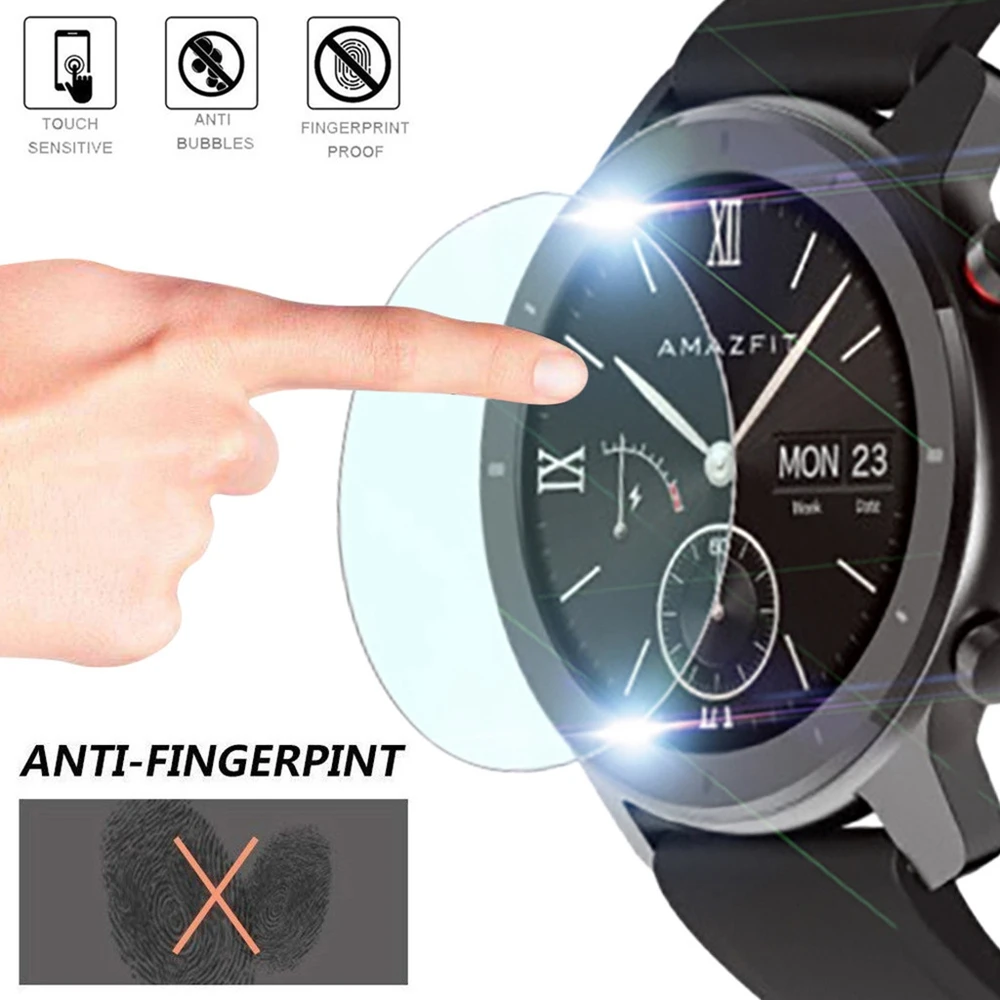 Hangrui 3pcs/5pcs Soft Film For Xiaomi Amazfit GTR 42/47 Smart watch Screen Protector For Amazfit GTR 47mm 42mm waterproof Film