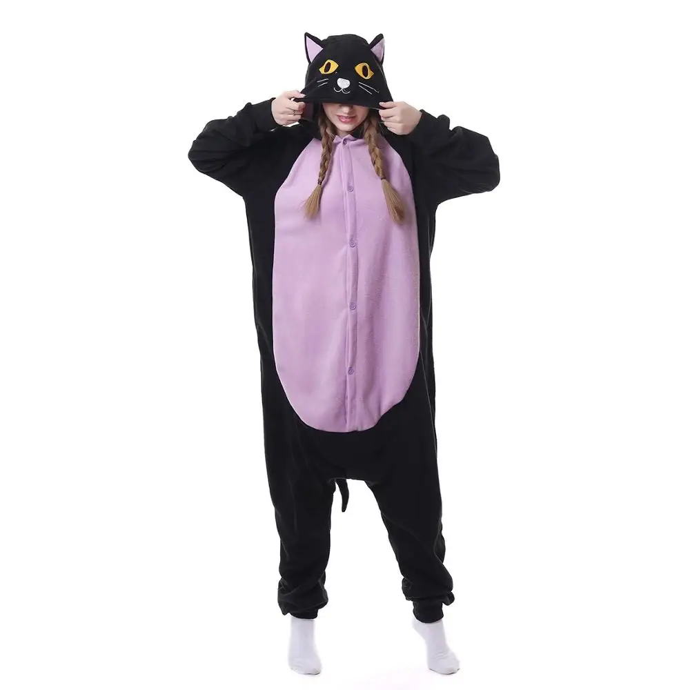 thumbnail image 2 of Innewgogo Cartoon Starry Cat Blue Pattern Unisex Zip Up One 2 of 14