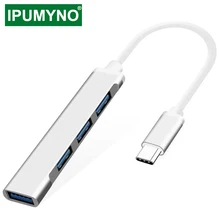 USB C HUB 3.0 3.1 tip C 4 bağlantı noktası çok Splitter adaptörü OTG Xiaomi Lenovo Macbook Pro hava PC bilgisayar dizüstü bilgisayar aksesuarları