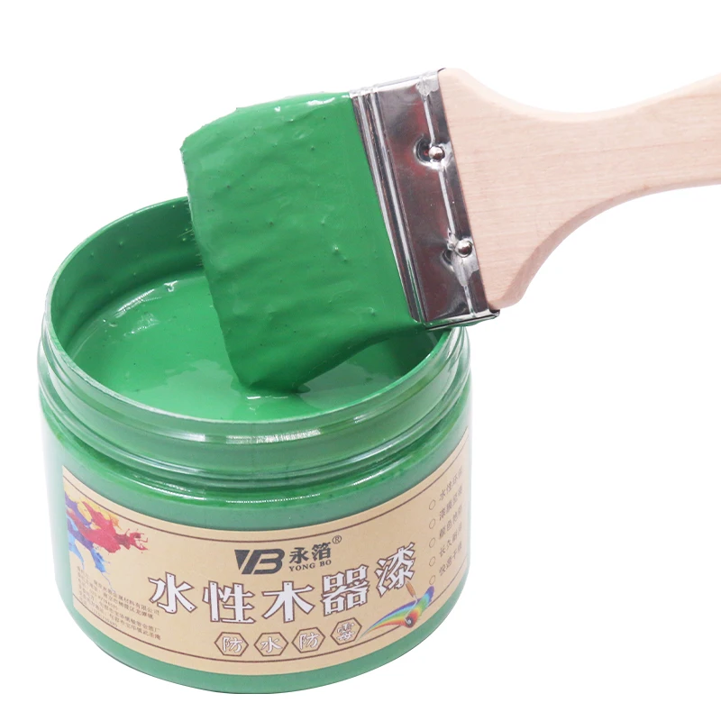 

Green Water-based Woodwork Paint,Water-proof&Mildew-proof Lacquer for Wood,Fabric,Paper,Canvas,Hand-painted,250g Craft Paints