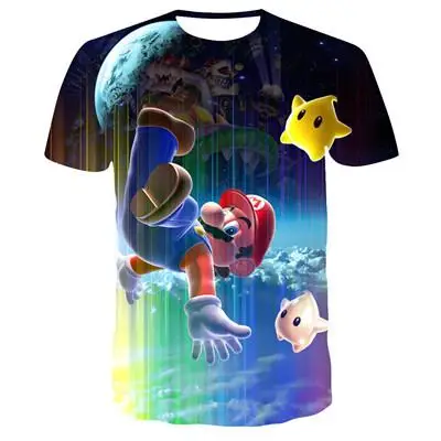 Последняя видеоигра Super Mario Bros. Футболка с 3D принтом унисекс, аниме, мультфильм, игра, крутая игра, Марио, футболка, повседневный стиль - Цвет: tx-8500
