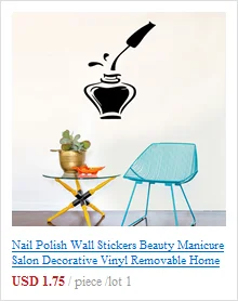 Горячие ногтей салон украшения дома аксессуары для детской комнаты украшения стены искусства Наклейка