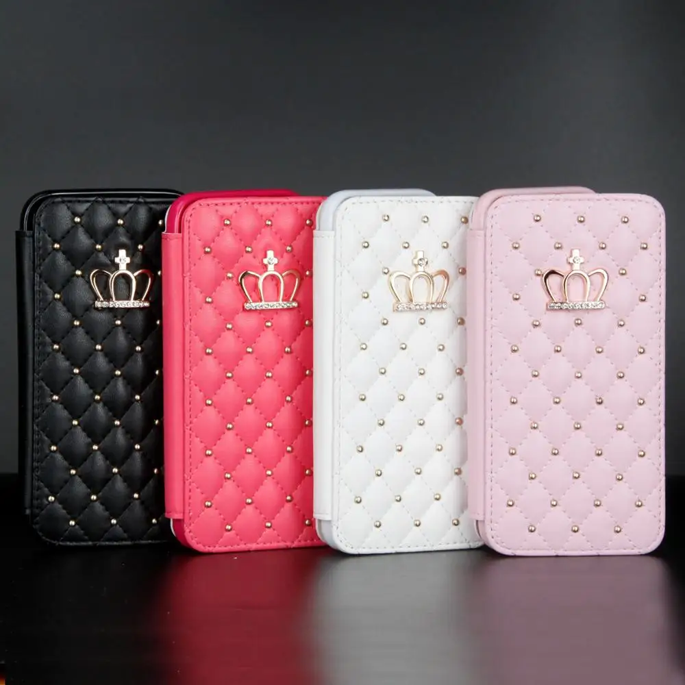 Crown Glitter For iPhone 11 X XR XS 11 Pro Max 6 7 8 Plus Case Leather Wallet Queen Cases Flip Cover Mobile Phone Bag Crown Glitter For iPhone 11 X XR XS 11 Pro Max 6 7 8 Plus Case Leather Wallet Queen Cases Flip Cover Mobile Phone Bag