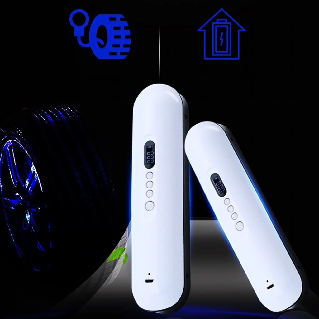1pc 120PSI Cordless Car Air Compressor Pump Portable Inflator Car Tyre Pump Wireless Air Compressor Car Bike Dropship Good