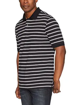 

The New European and American Men's Clothing Stripes Loose POLO Shirt Men's Short-Sleeved T-shirt
