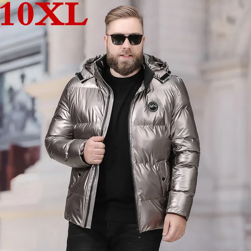 10XL размера плюс теплая зимняя куртка мужская брендовая одежда мужское хлопковое