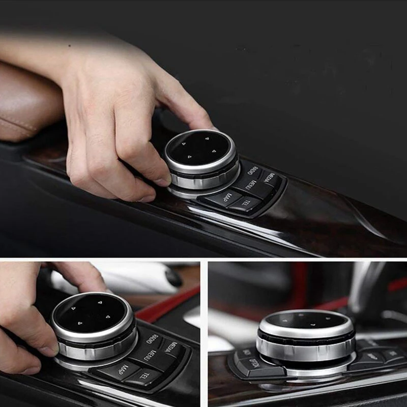 Мультимедийная ручка контроллер колеса замена крышки с двумя различными стилями наклейки для кнопок для BMW 1 3 5 серии