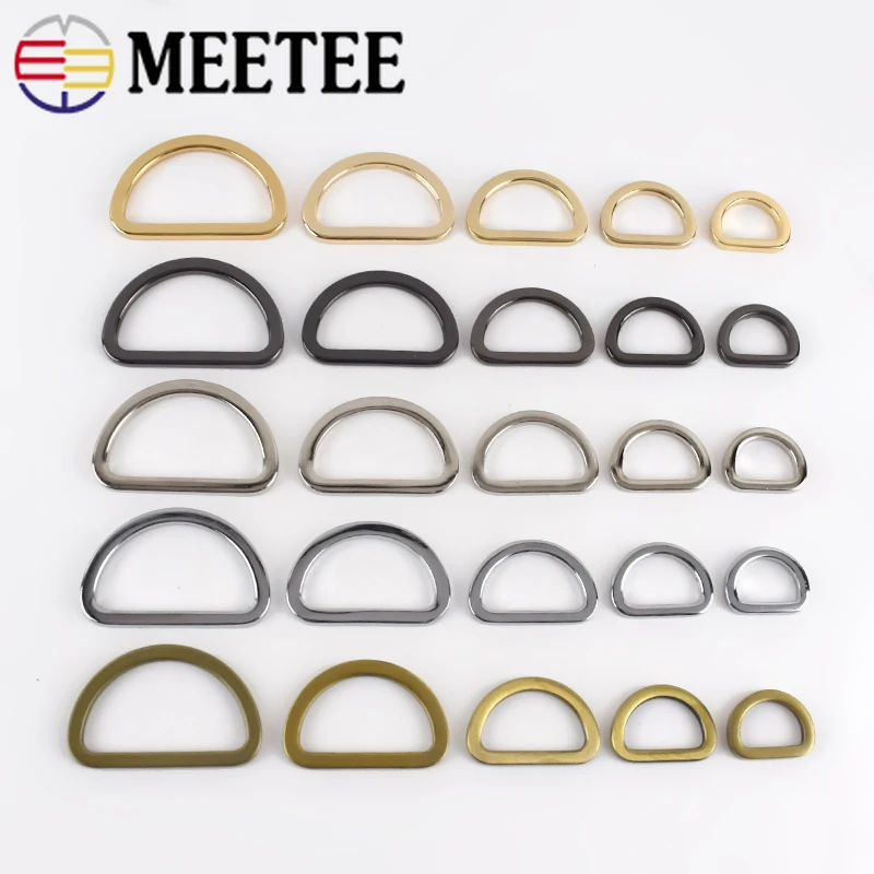 

40pcs D Ring Metal Buckle Bag Strap Clasp Connector Handbag Webbing Snap Hooks DIY Leather Craft Garment Sewing Accessory