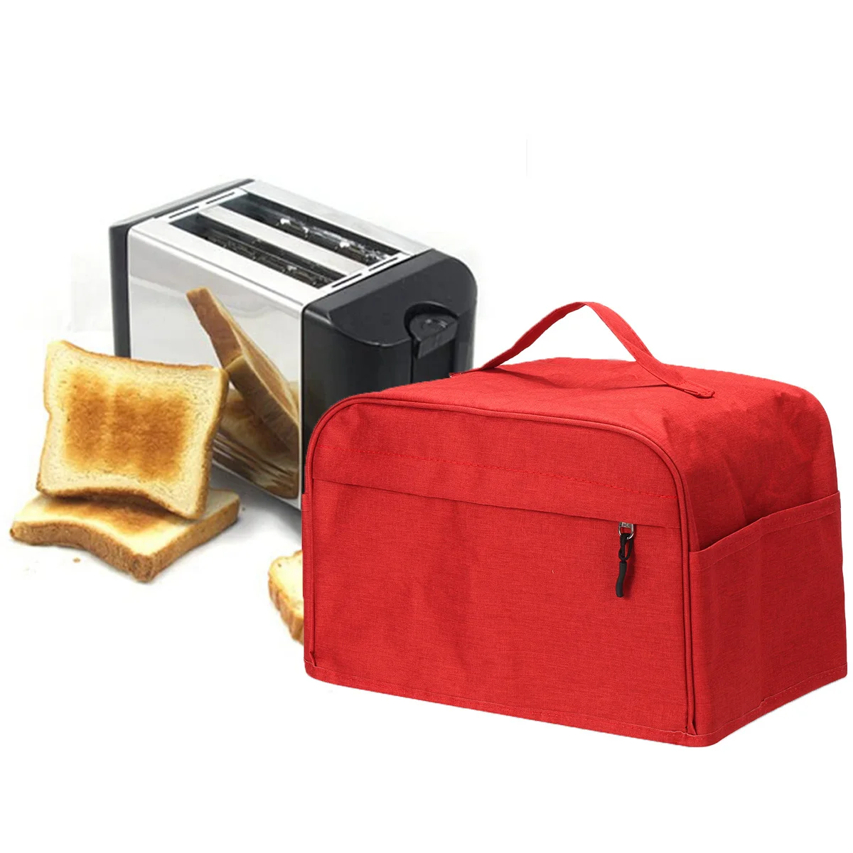Red Grid 2 Slice Cover Bakeware Cover Dust-Proof Kitchen Tool Red Grid 2 Slice Cover Bakeware Cover Dust-Proof Kitchen Tool