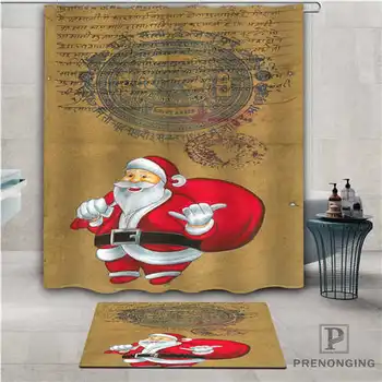 

Custom christmas (1) Waterproof Shower Curtain Doormat Home Bath Bathroom Polyester Fabric Multi Sizes#2019-1-06-25